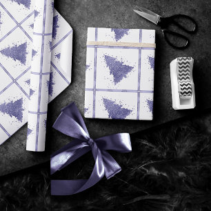 Elegant Christmas Tree   Charming Lavender Purple Wrapping Paper