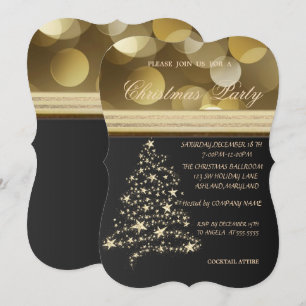 Elegant Christmas Tree,Company Christmas Party Invitation