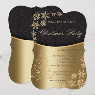 Elegant Christmas Tree,Corporate Christmas Party Invitation