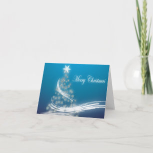 Elegant Christmas Tree Corporate Holiday Greeting Card