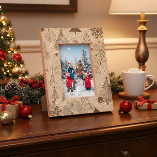 "Elegant Christmas Tree – Festive Holiday Desk Pho Etched Frames