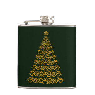 Elegant Christmas Tree Flask