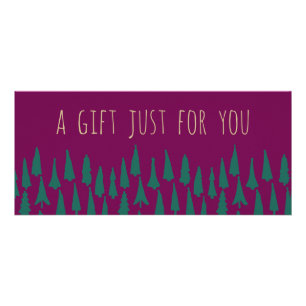 Elegant Christmas Tree  Gift Voucher Rack Card