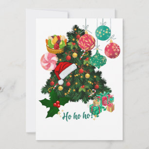 Elegant Christmas Tree Greeting Card   Festive 