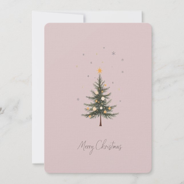 Elegant Christmas Tree Holiday Card. Invitation (Front)