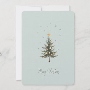 Elegant Christmas Tree Holiday Card. Invitation
