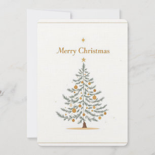 Elegant Christmas Tree Holiday Card. Invitation