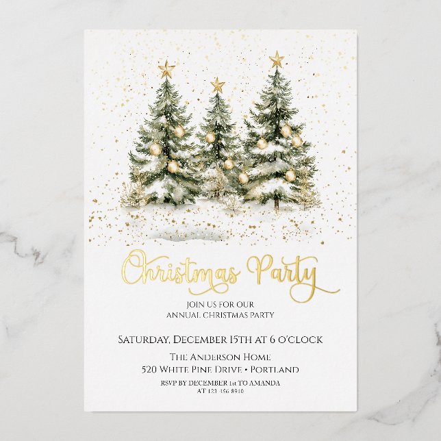 Elegant Christmas Tree Holiday Party  (Front)