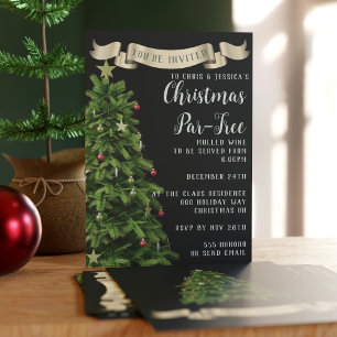 Elegant Christmas Tree Holiday Party Invitation
