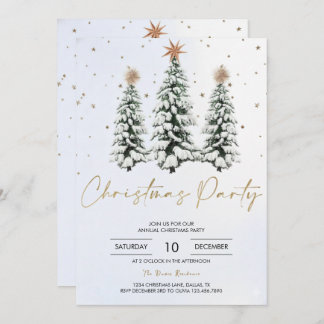 Elegant Christmas Tree Holiday Party Invitation