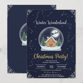 Elegant Christmas Tree Holiday Party Invitation