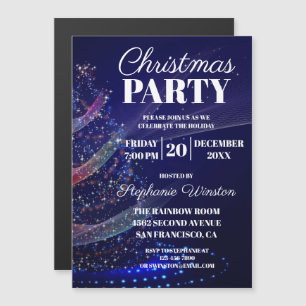 Elegant Christmas Tree Holiday Party Magnetic Invitation