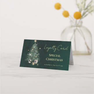 Elegant Christmas Tree Loyalty Card! Card