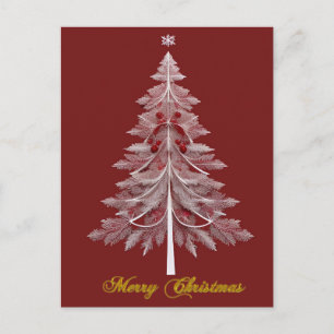 ✨ Elegant Christmas Tree Ornaments Festive Holiday Postcard