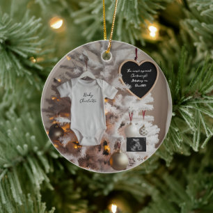 Elegant  Christmas tree pregnancy announcement  Ceramic Tree Decoration