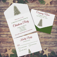 Elegant Christmas Tree Red & Green Company Party