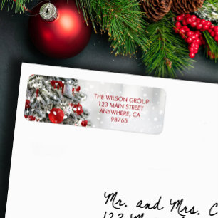 Elegant Christmas Tree Return Address