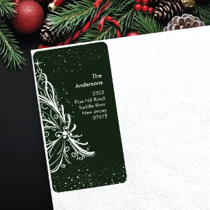 Elegant Christmas Tree Return Address Label