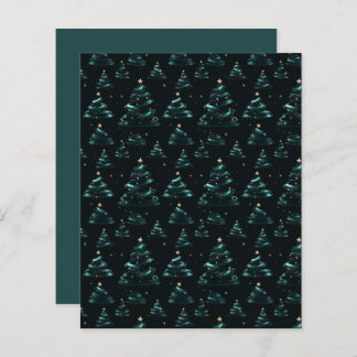 Elegant Christmas Tree Stationery Paper 