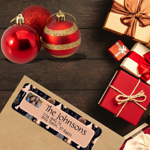Elegant Christmas Trees Family Return Address