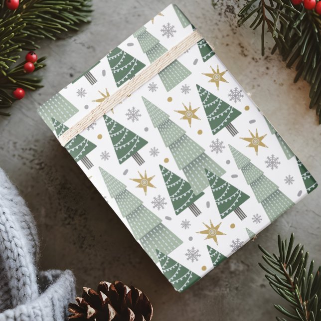 Elegant Christmas Trees Wrapping Paper (Elegant Christmas Trees Wrapping Paper)