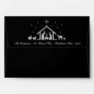 Elegant Christmas Ugly Sweater Design - Nativity Envelope