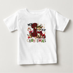 Elegant Christmas Watercolor Snow Baby T-Shirt