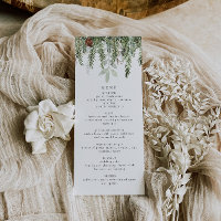 Elegant Christmas Wedding Dinner Menu