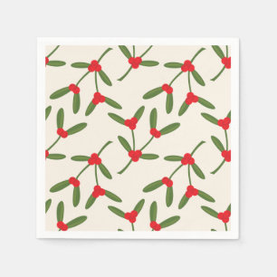 Elegant Christmas Winter Berries Holiday Napkin