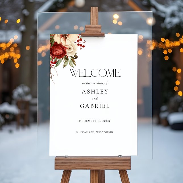 Elegant Christmas Winter Floral Poster (Creator Uploaded)