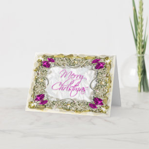 Elegant christmas winter snow holiday card