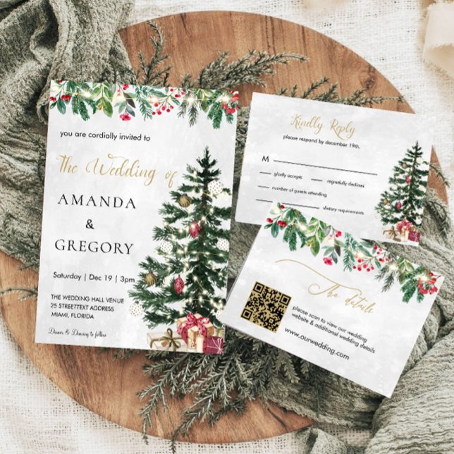 Elegant Christmas Winter Wedding Details Enclosure (Creator Uploaded)
