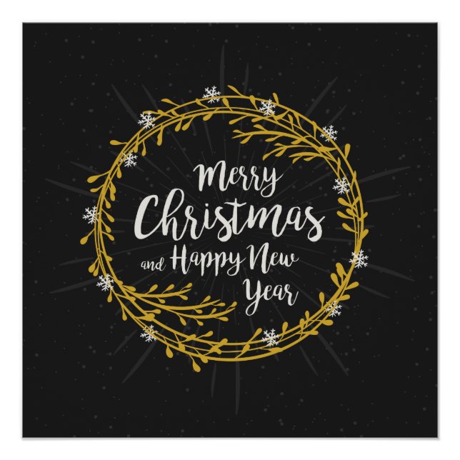 Elegant Christmas Wishes poster (Front)