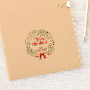 Elegant Christmas wreath and stars