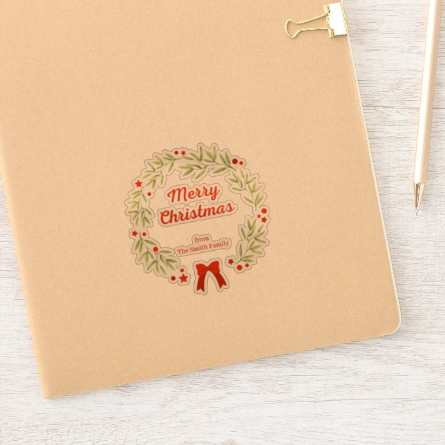 Elegant Christmas wreath and stars (Notebook)