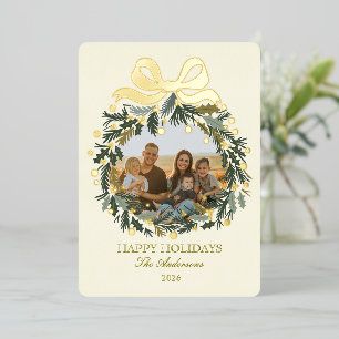 Elegant Christmas Wreath Holiday Photo