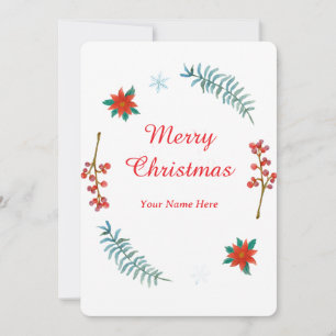 Elegant Christmas Wreath Invitation