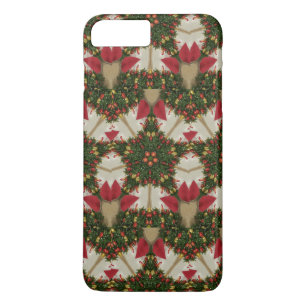 Elegant Christmas Wreath Red Green Kaleidoscopic iPhone 8 Plus/7 Plus Case