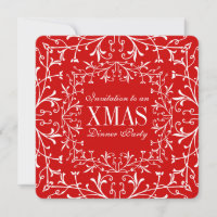 Elegant Christmas XMAS Dinner Dance Party Invites