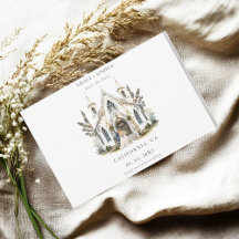 Elegant Church Watercolor Venue Manor Wedding