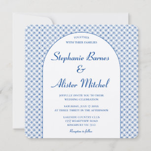 Elegant Circle Seamless Pattern Geometric Stylish Invitation