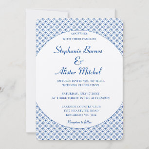 Elegant Circle Seamless Pattern Geometric Stylish Invitation