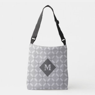 Elegant Circles and Silver Dots Crossbody Bag