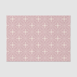 Elegant Circles on Dusty Rose Pink Tissue Paper