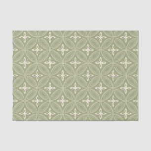 Elegant Circles on Sage Green Tissue Paper