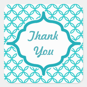 Elegant Circles Thank You Stickers