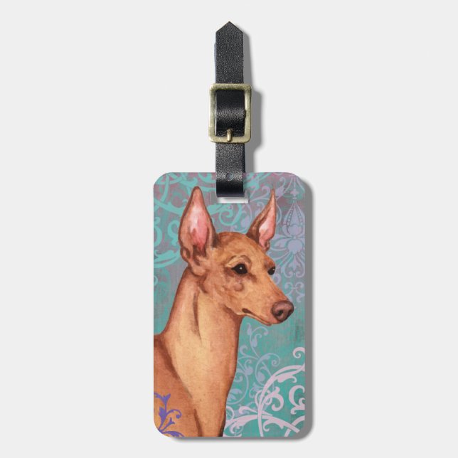 Elegant Cirneco dell'Etna Luggage Tag (Front Vertical)