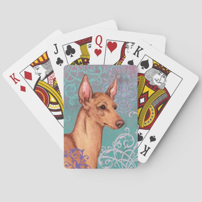 Elegant Cirneco dell'Etna Playing Cards (Back)