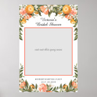 Elegant Citrus Botanical Bridal Shower Photo Prop