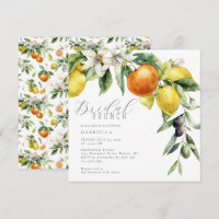 Elegant Citrus Lemon Orange Bridal Shower